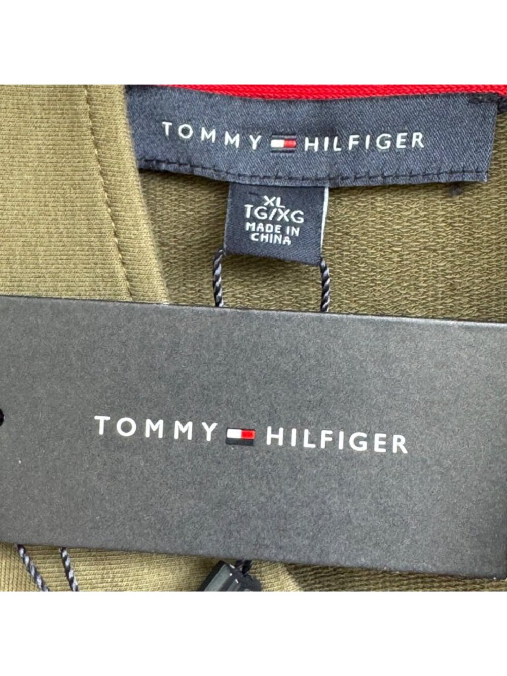 Tommy Hilfiger Women Band Jacket Olive Green XL Cotton Blend Double Breasted New - Picture 4 of 15